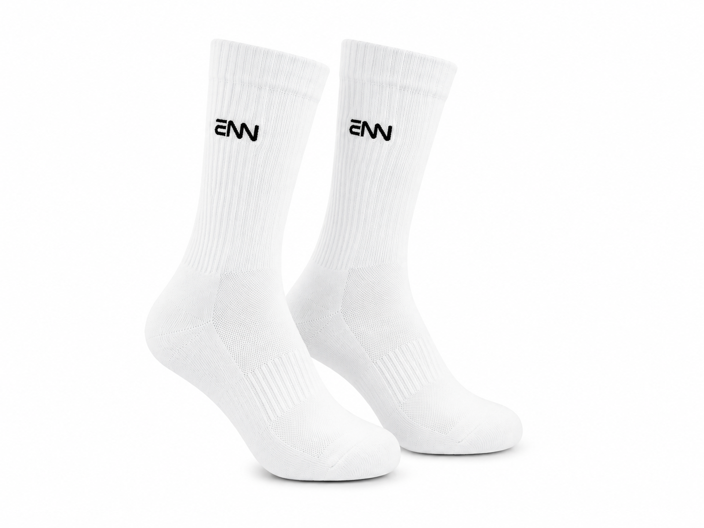 ENN Everyday 3 Paar Unisex Sportsocken Baumwolle - Weiß - Kleines Logo
