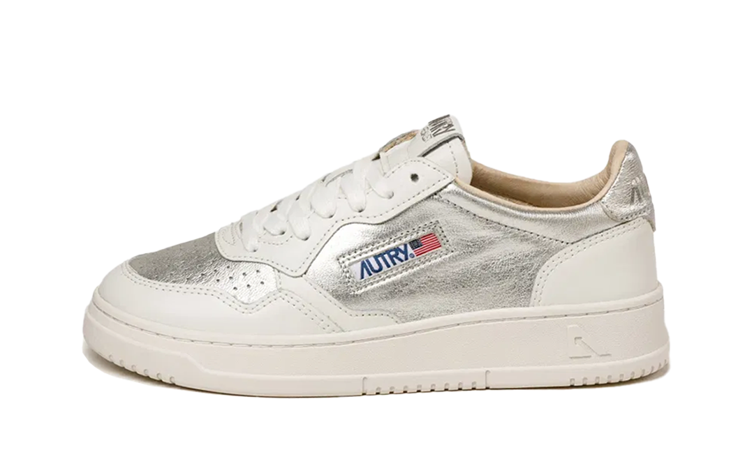 Autry Action Shoes Medalist Low Canvas "White Silver" (W)