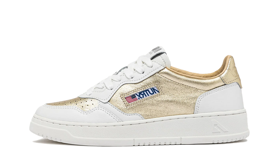 Autry Action Shoes Medalist Low Canvas "White Bronze"