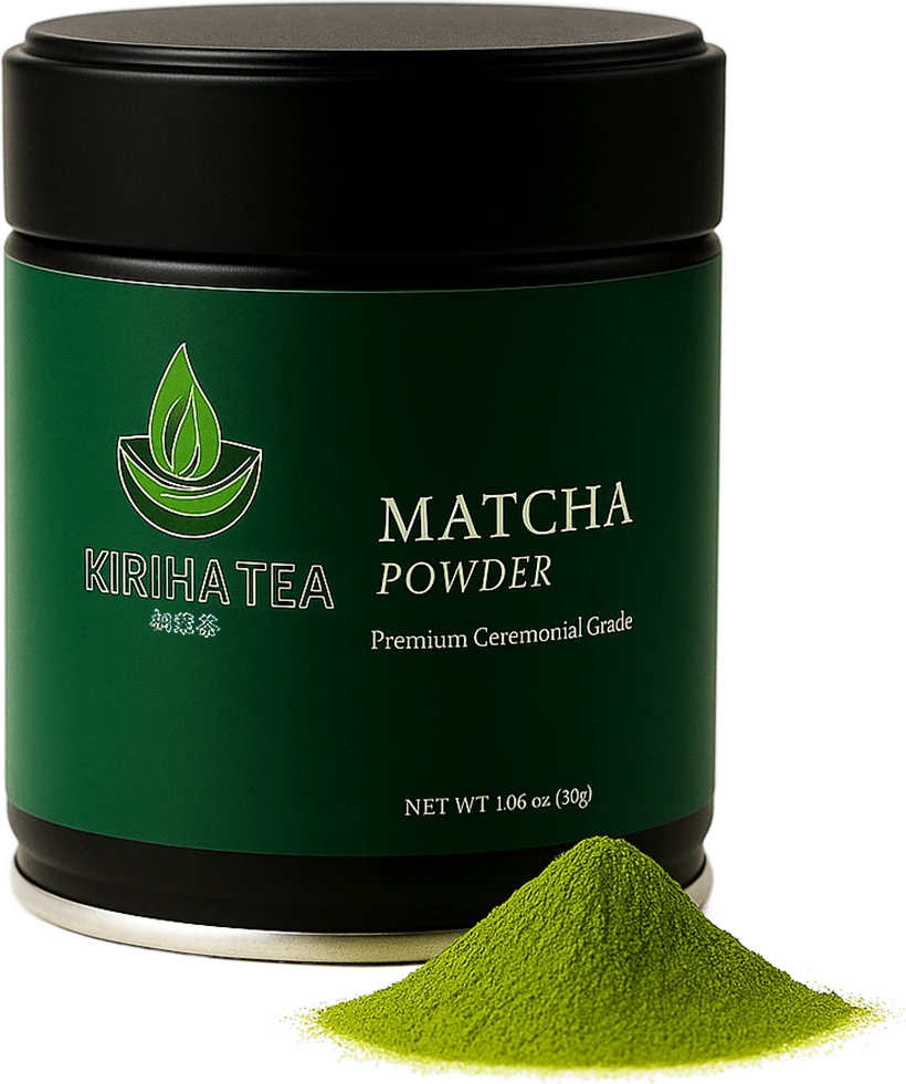 Kiriha Tea Premium Ceremonial Grade Matcha – Dose 30 g mit Matcha-Pulver