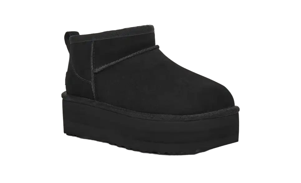 Ugg Damen Classic Ultra Mini Plateau-Boot Black / Schwarz