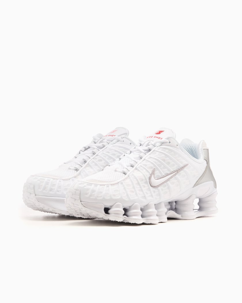 Nike Shox TL White Metallic Silver Max Orange Damen/Herren