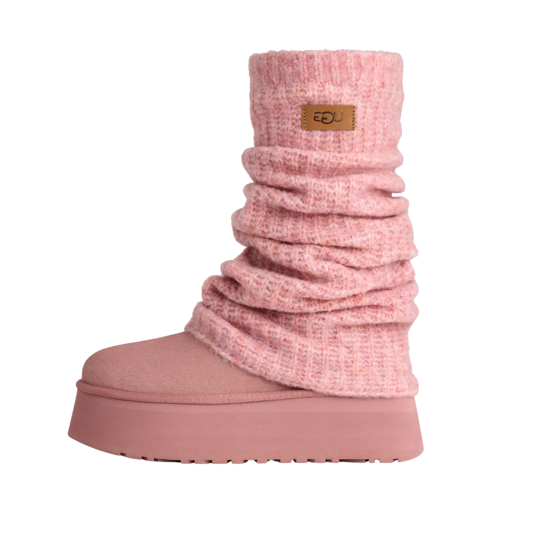 UGG Classic Mini Dipper Legwarmer Boot Pink Dawn